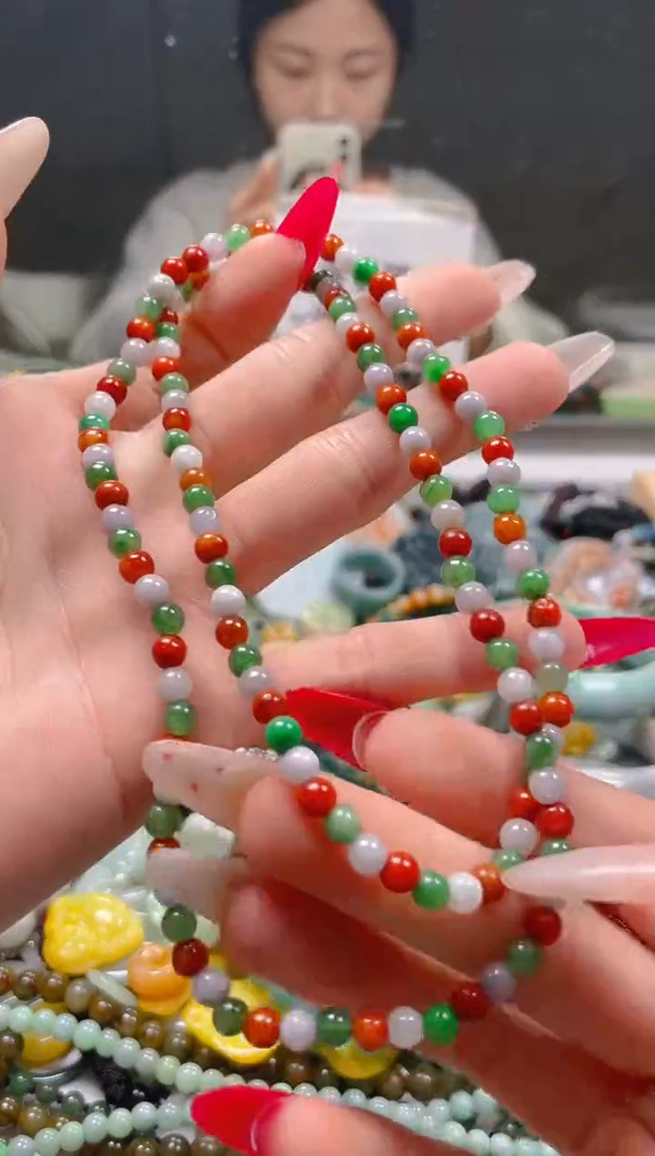 【闪购商品】翡翠颈饰未镶嵌4MM/B/翡翠A货一图一物