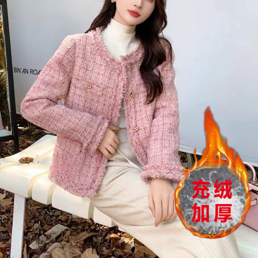 【当天发+运费险】充绒内胆小香风法式高级感外套设计感Q933