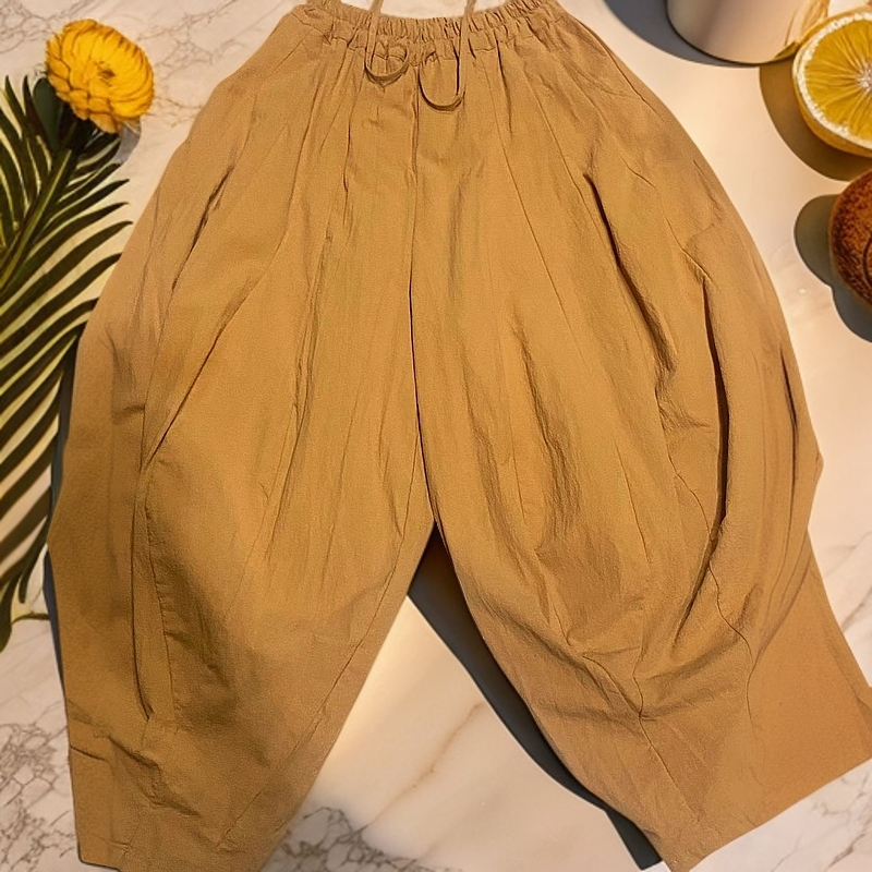 夏季新款纯棉20片拼接南瓜裤。时尚休闲百搭薄款宽松（清版不退换）