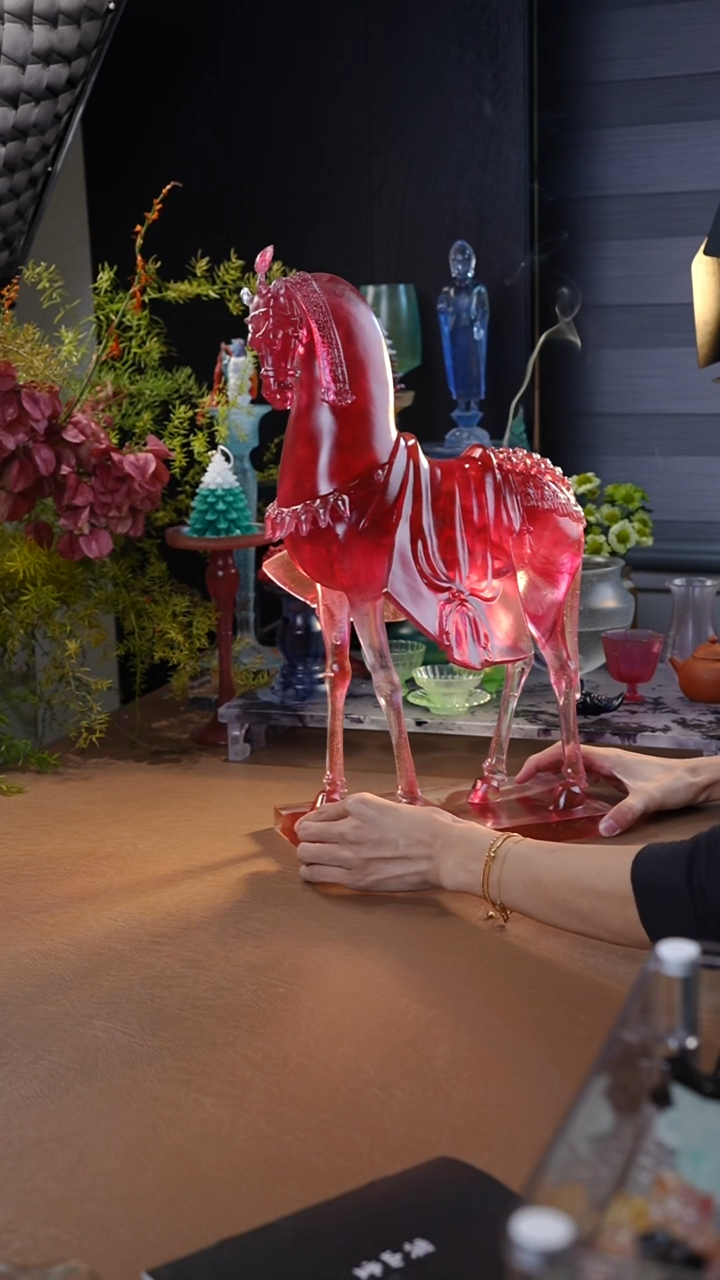 手工艺品琉璃@@@@@@@@@大号战马