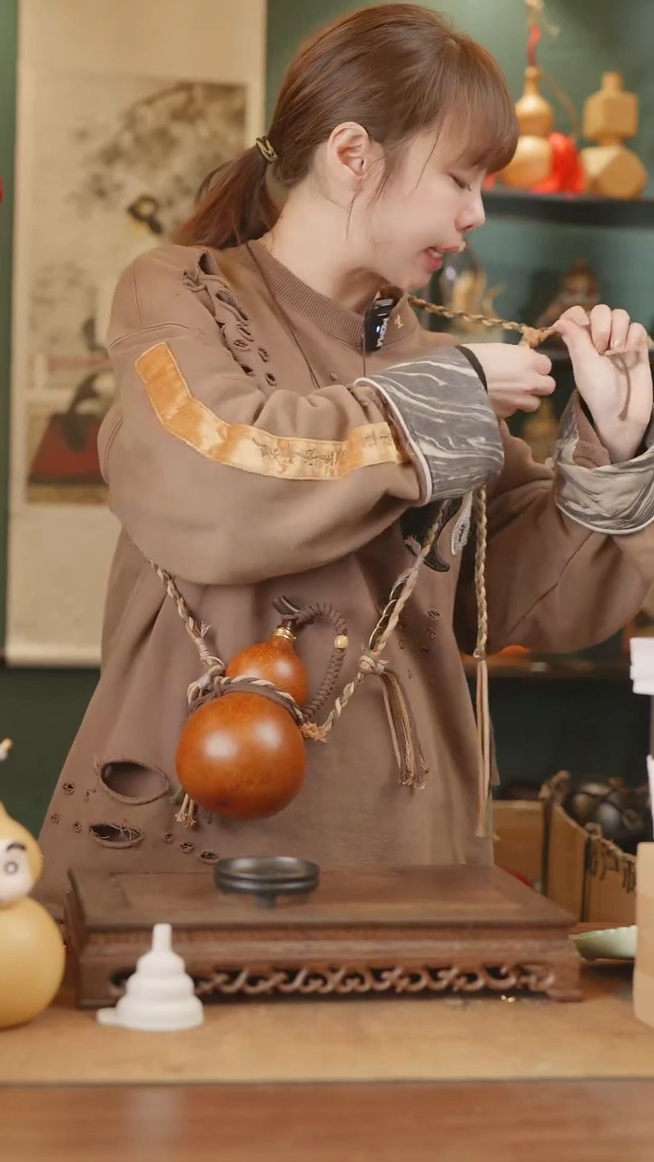 【闪购商品】258号精品天然大漆工艺防渗内胆酒葫芦~