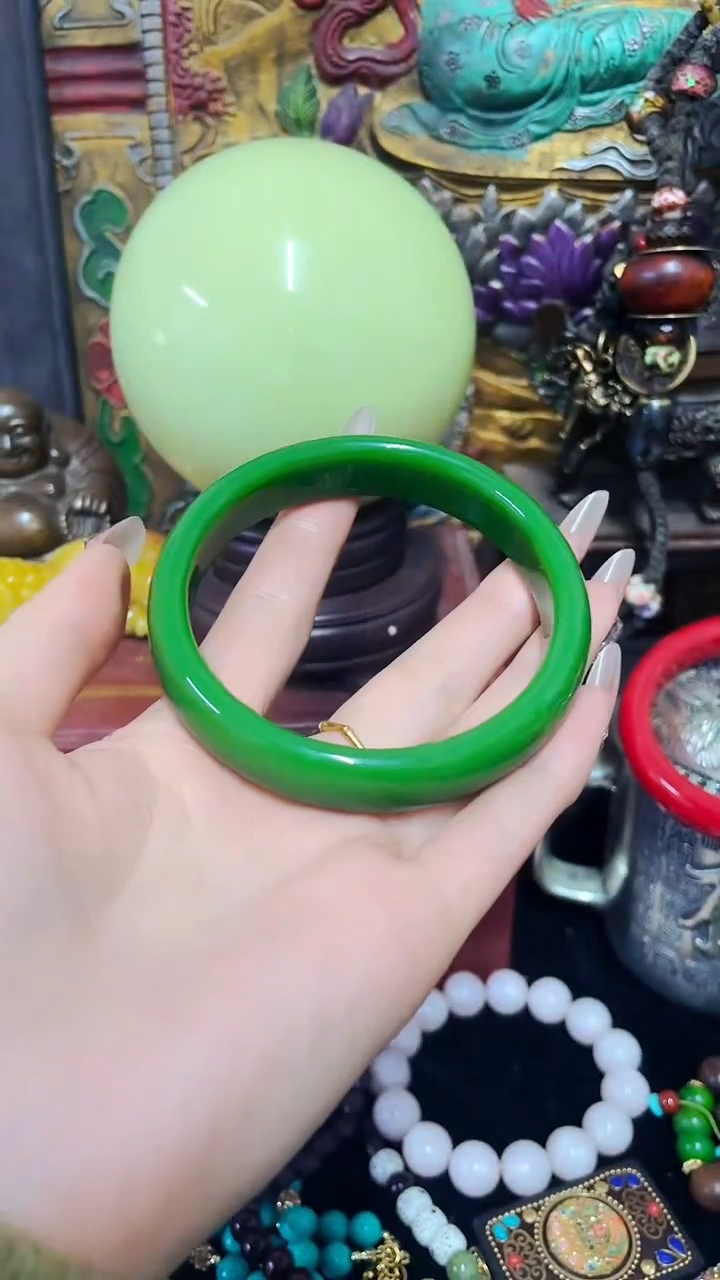 【闪购商品】和田玉（碧玉）手镯未镶嵌主播推荐主播推荐