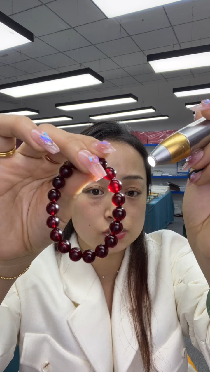 手串血珀未镶嵌高净体10mm多样性发一