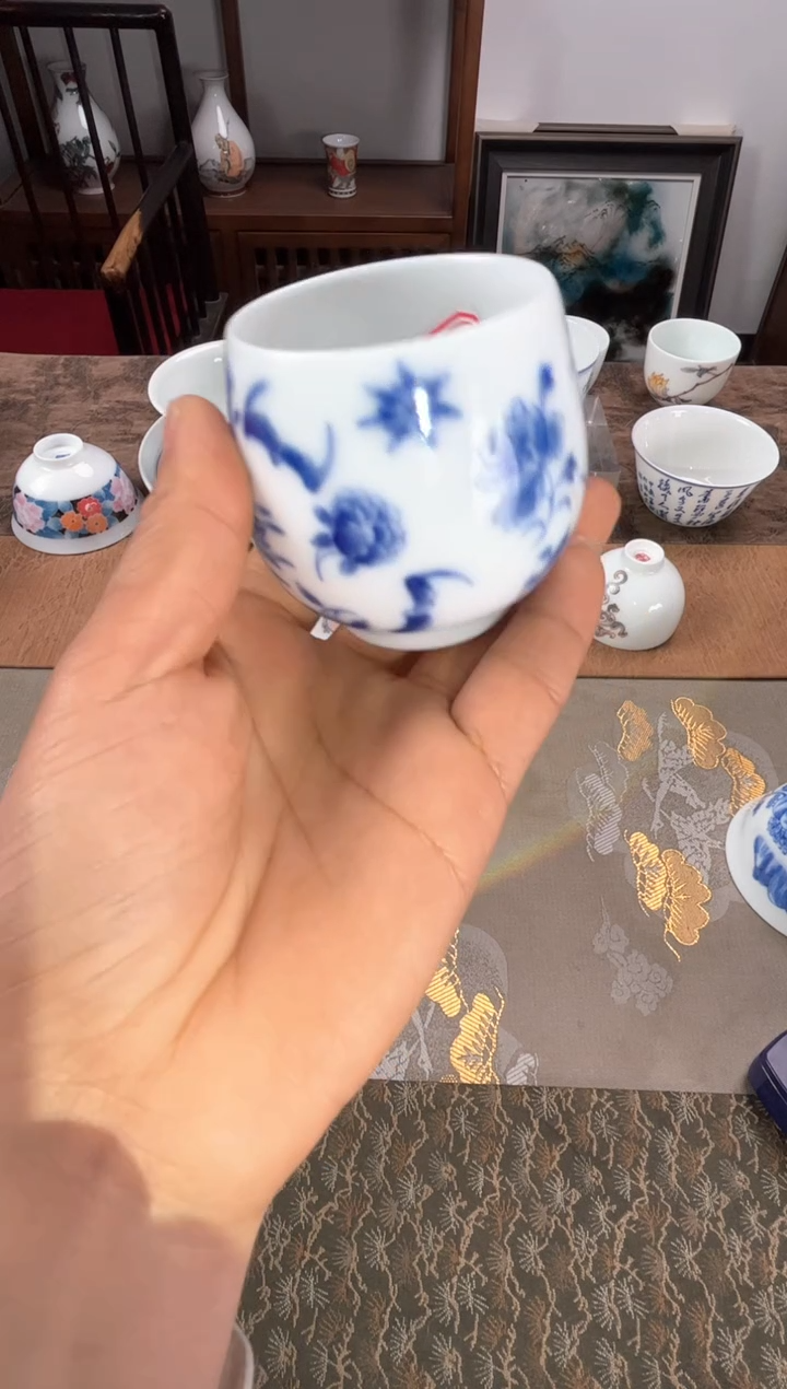 【闪购商品】景德镇文祥窑手工釉下彩陶瓷单杯