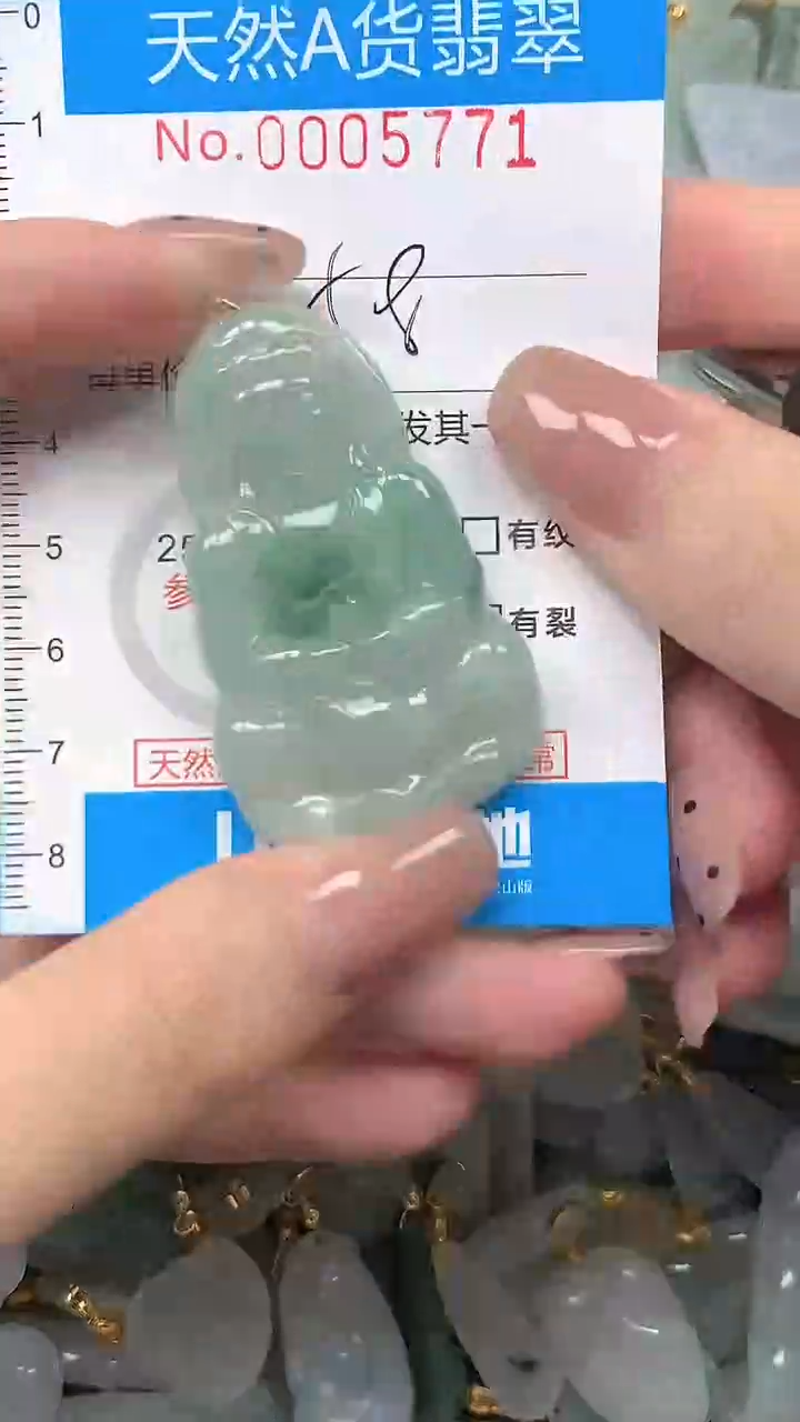 颈饰未镶嵌翡翠净货挂件-5771