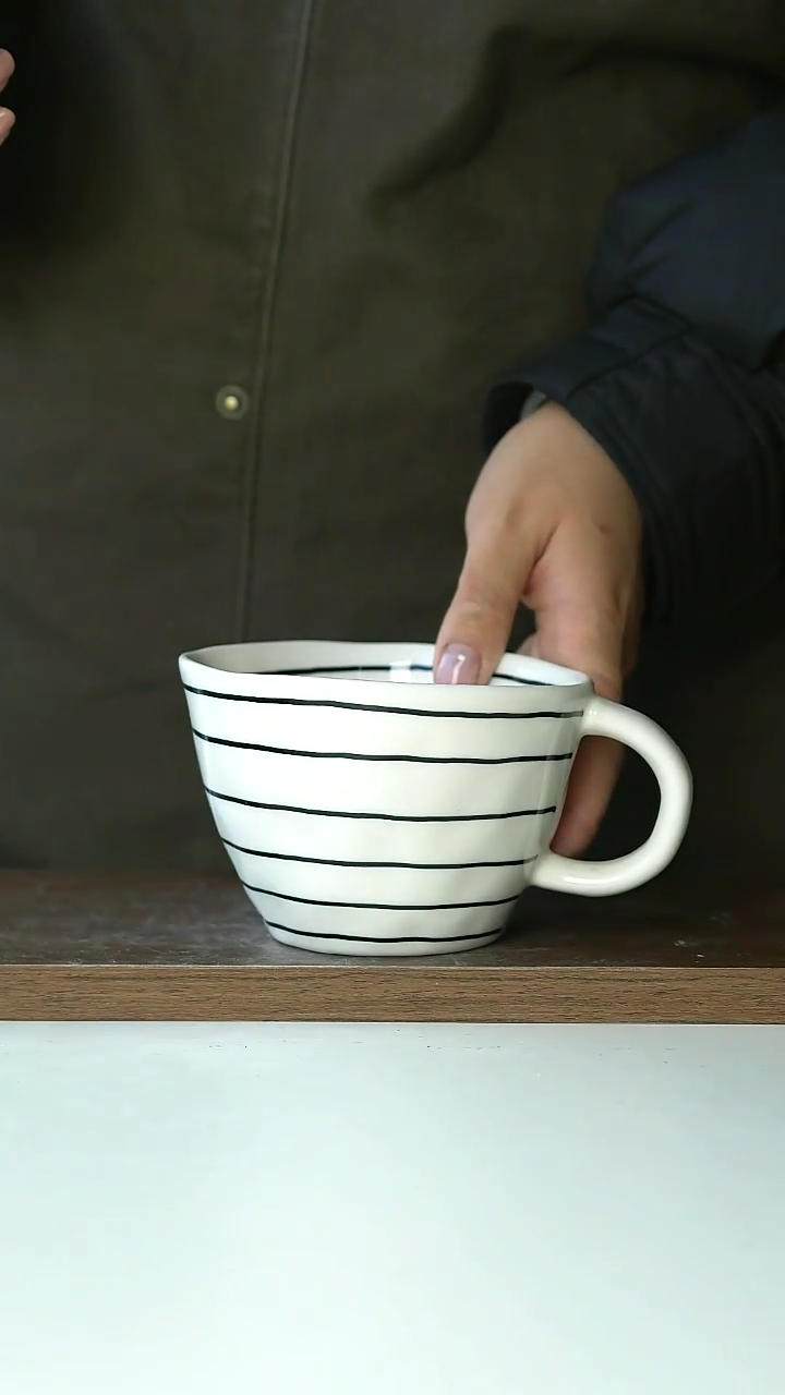 【闪购商品】陶瓷出瑞典手作早餐杯瑕@4-2@