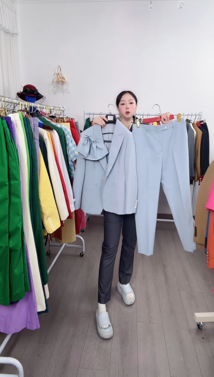 L码九分裤套装（默认微瑕、不退不换）