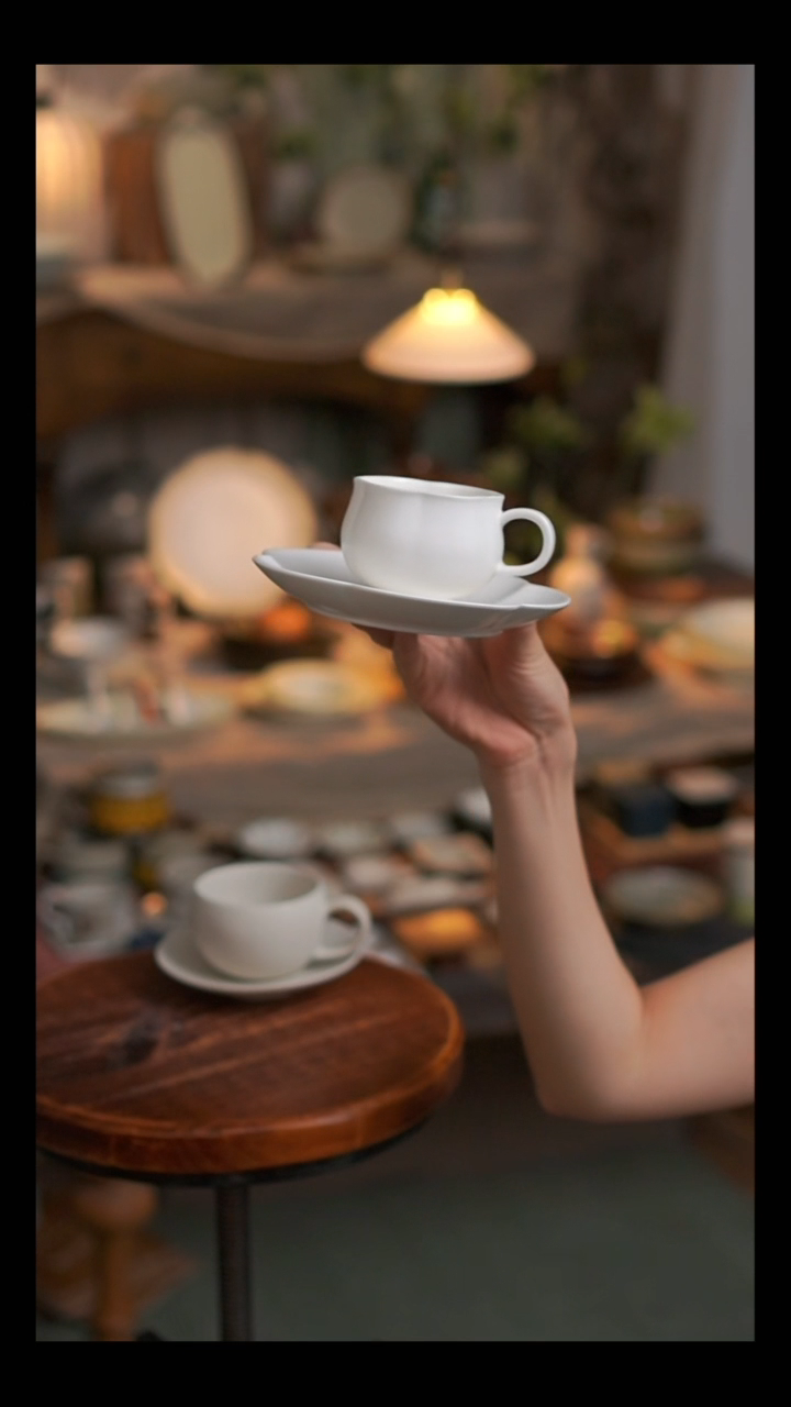 塑料听溪陶瓷工作室  咖啡杯一套