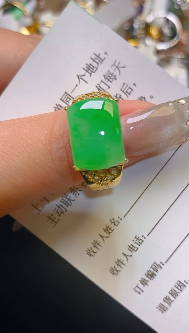 【闪购商品】翡翠耳饰银S925镶嵌天然A货翡翠1