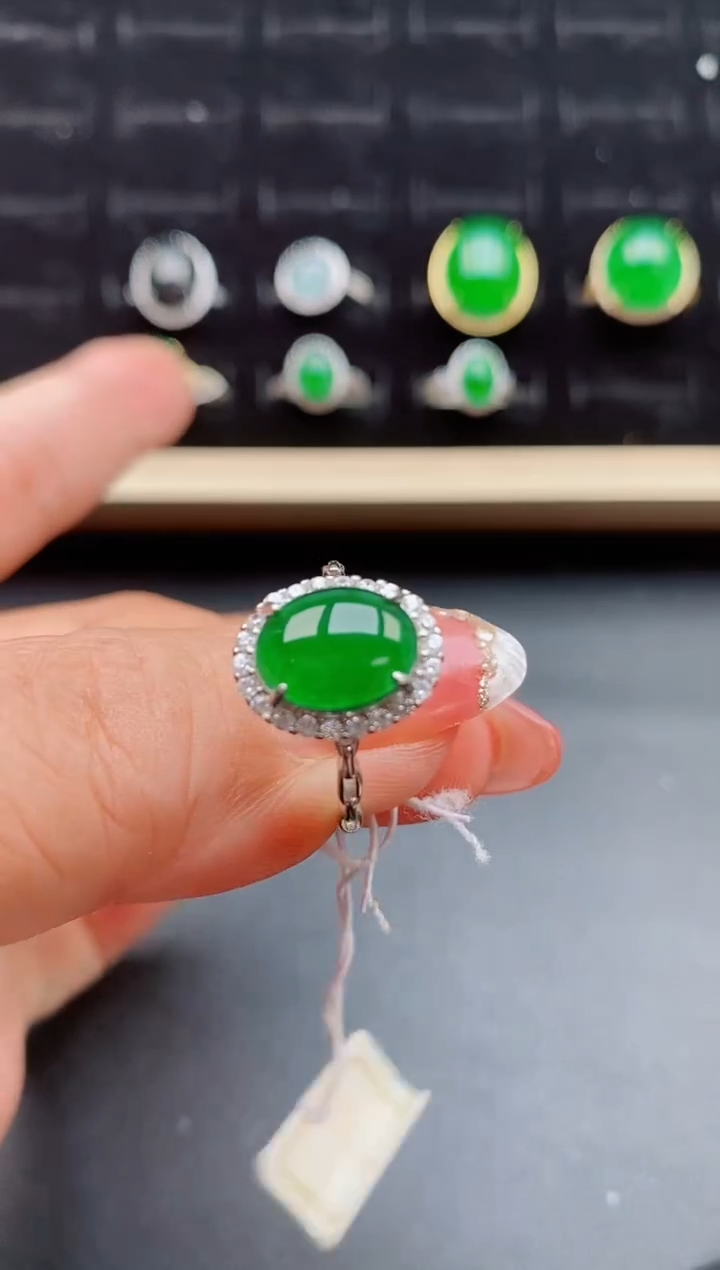 【闪购商品】翡翠戒指银S925镶嵌5085580