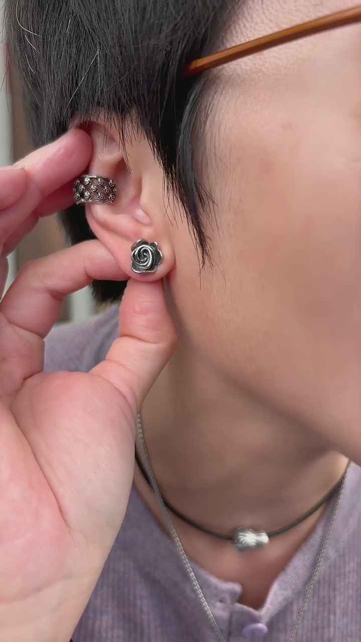 无925银纯银耳饰花瓣21