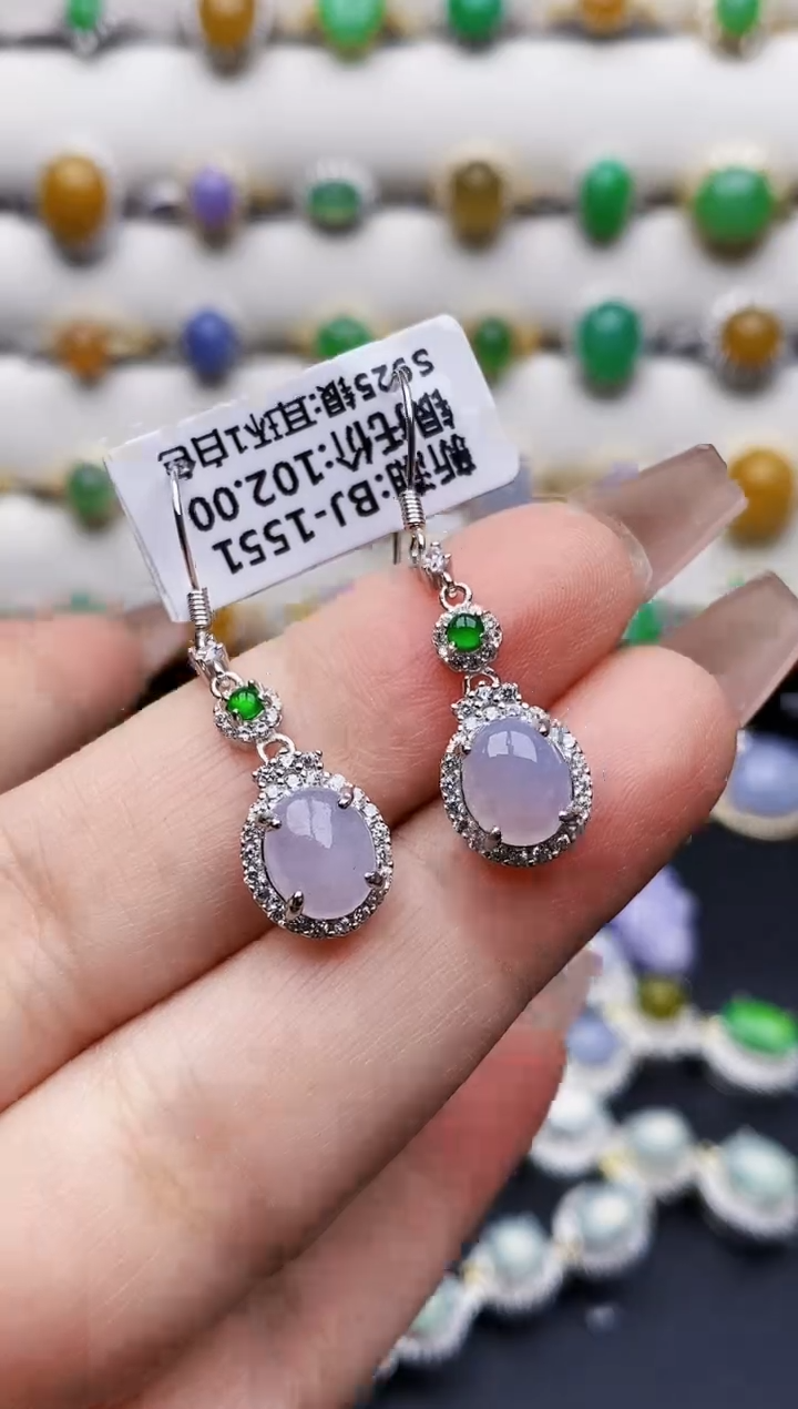 银S925镶嵌戒指翡翠1490