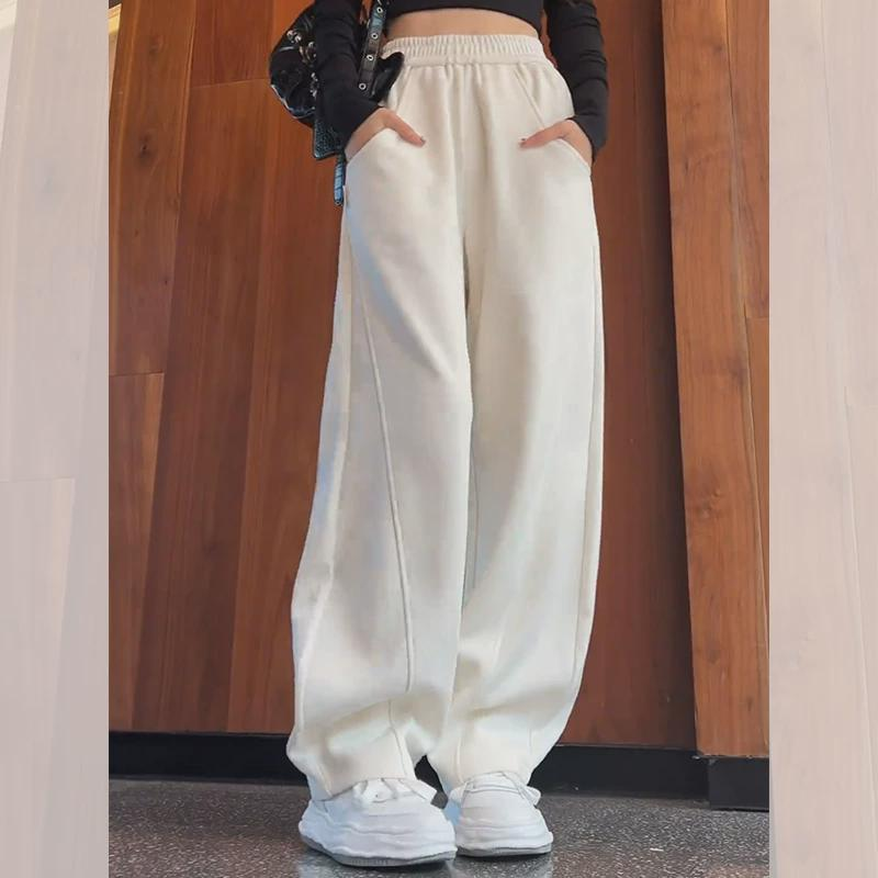 2024新款春秋休闲阔腿裤女慵懒松弛感直筒裤