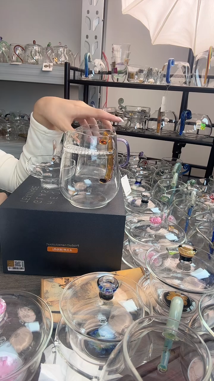 手工艺品玻璃禾器丰然煮茶器琥珀