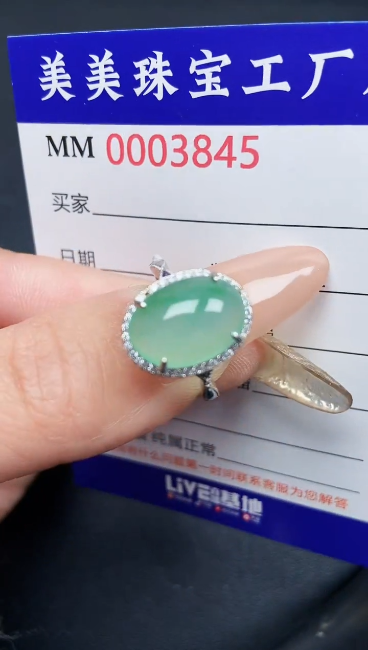 【闪购商品】翡翠颈饰银S925镶嵌3845