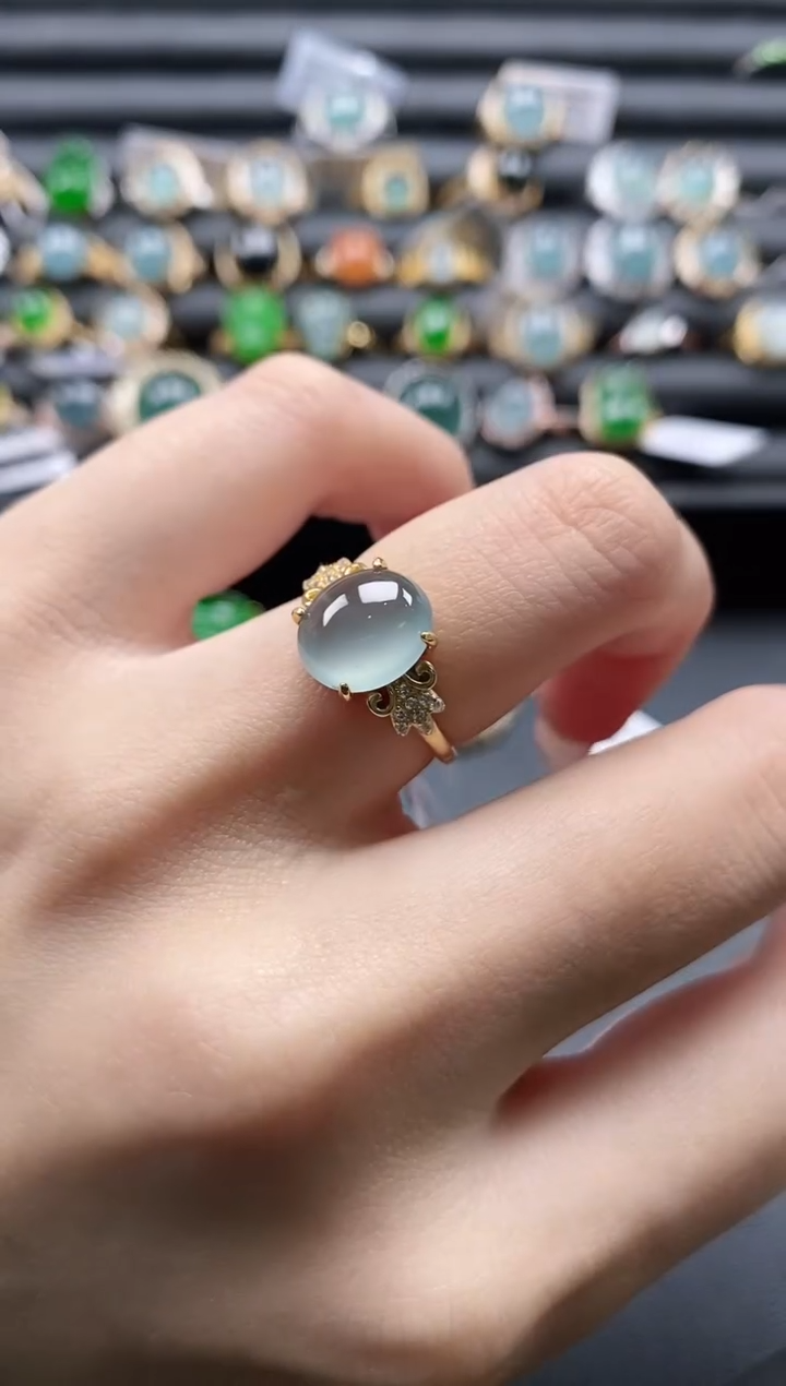 【闪购商品】翡翠戒指银S925镶嵌1111