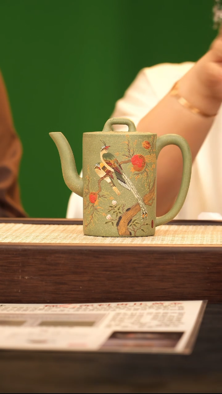 茶壶紫砂QMJ高执 豆青