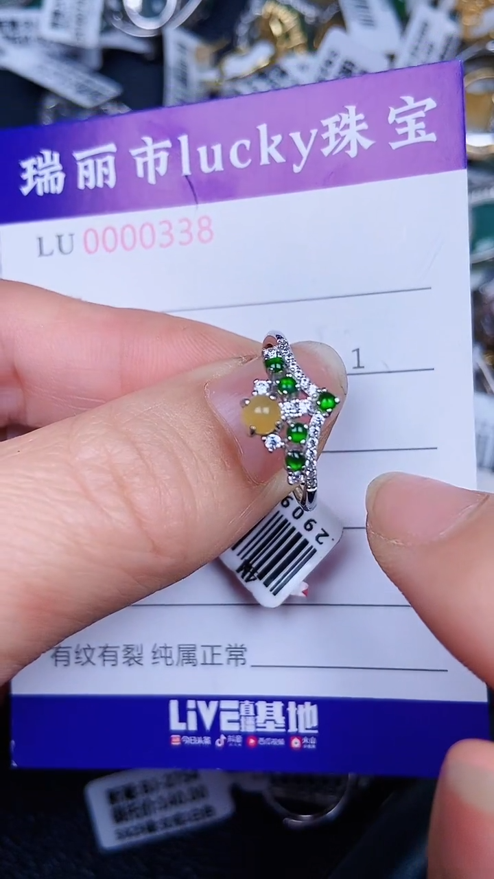 颈饰银S925镶嵌翡翠0338