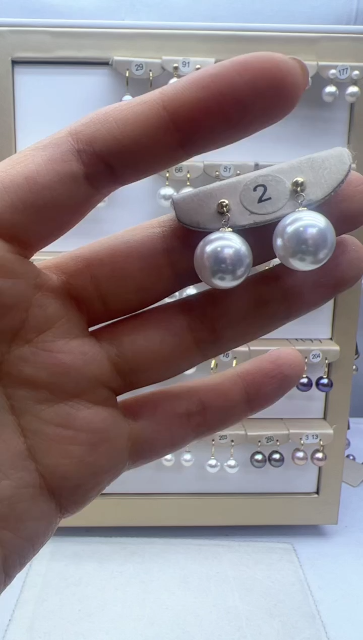 【闪购商品】淡水珍珠耳饰18K金镶嵌2