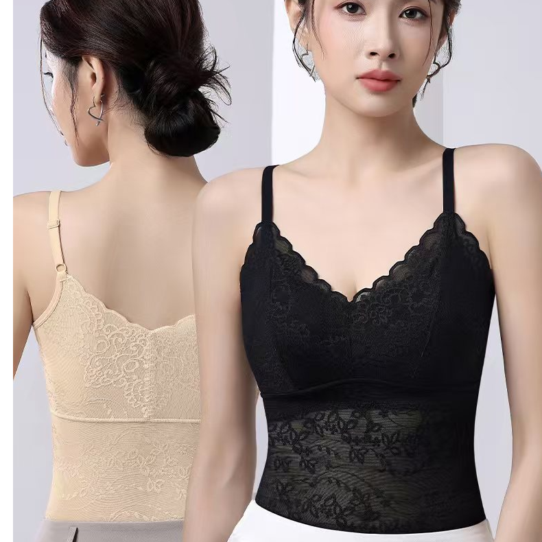 【春夏新品】透气内搭蕾丝塑身亲肤养护美背文胸薄款通勤蕾丝背心