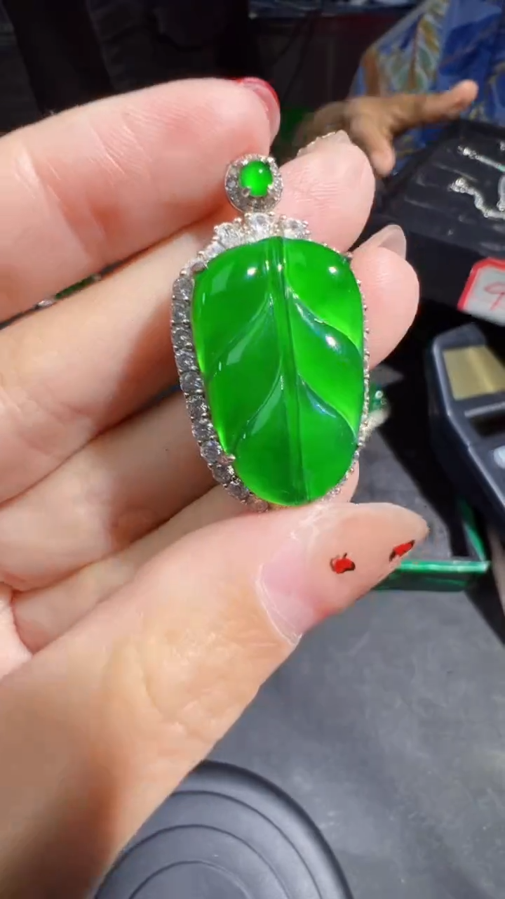 【闪购商品】定制翡翠未镶嵌叶子1