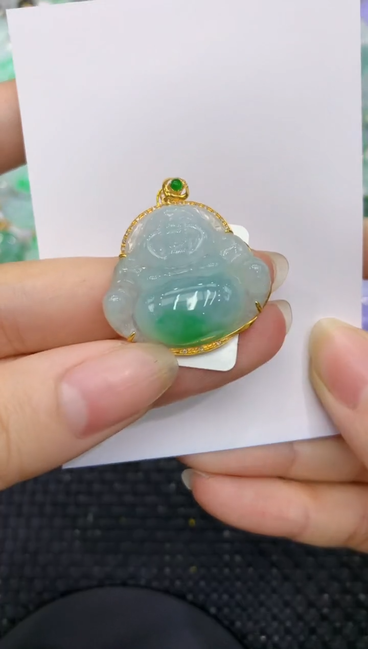 【闪购商品】翡翠颈饰18K金镶嵌8888888888