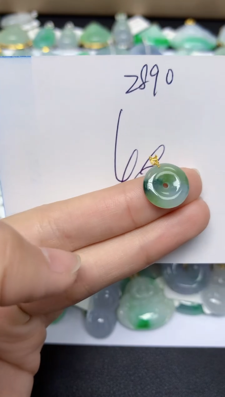 【闪购商品】翡翠颈饰18K金镶嵌 天然翡翠A货