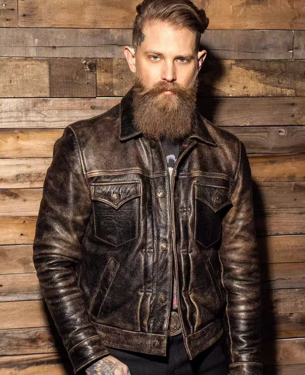 古年【109-199】复古夹克风衣牛仔外套重磅时尚孤品网红男士休闲