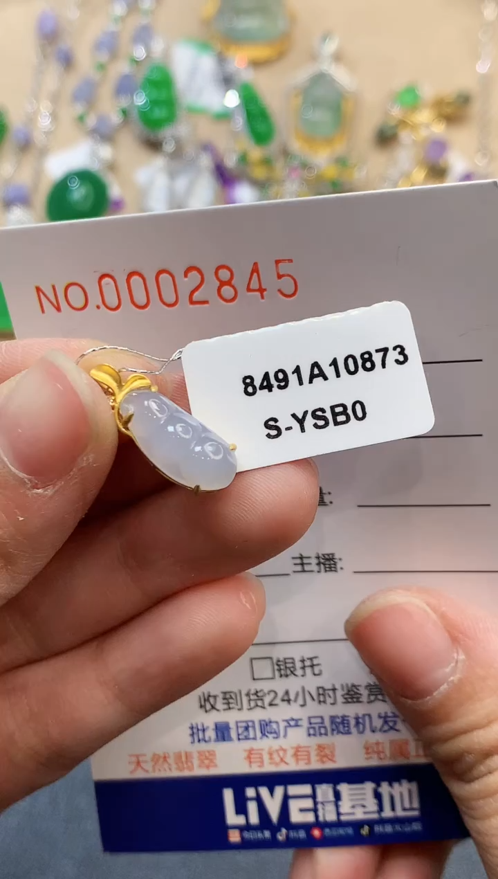 【闪购商品】翡翠吊坠(不含链)18K金镶嵌2845   