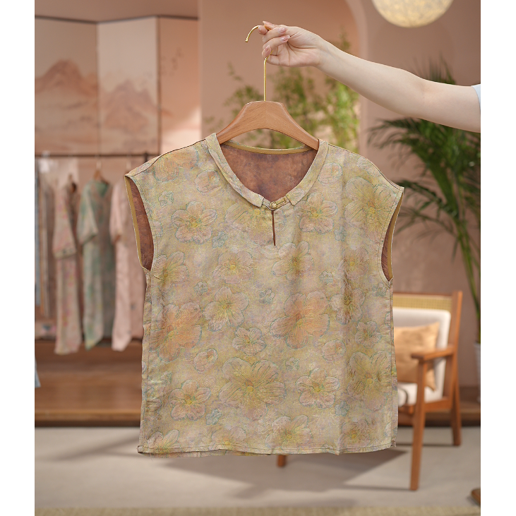 《 桑落-短袖》新中式提花国风时尚休闲防晒透气短袖