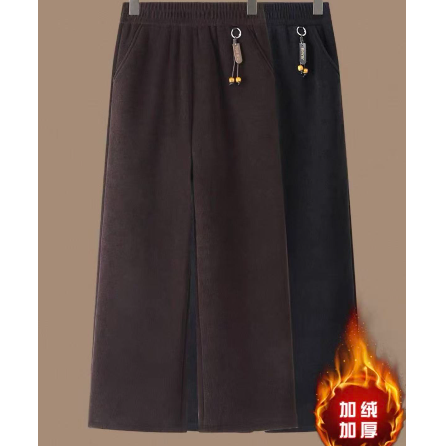  冬季【新品上新】灯芯绒女棉裤保暖弹力休闲直筒裤