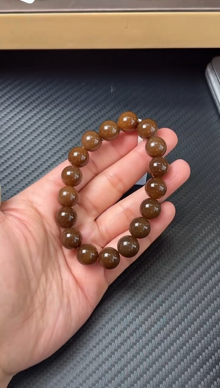 未镶嵌手串和田玉若羌微色差卡12pQ