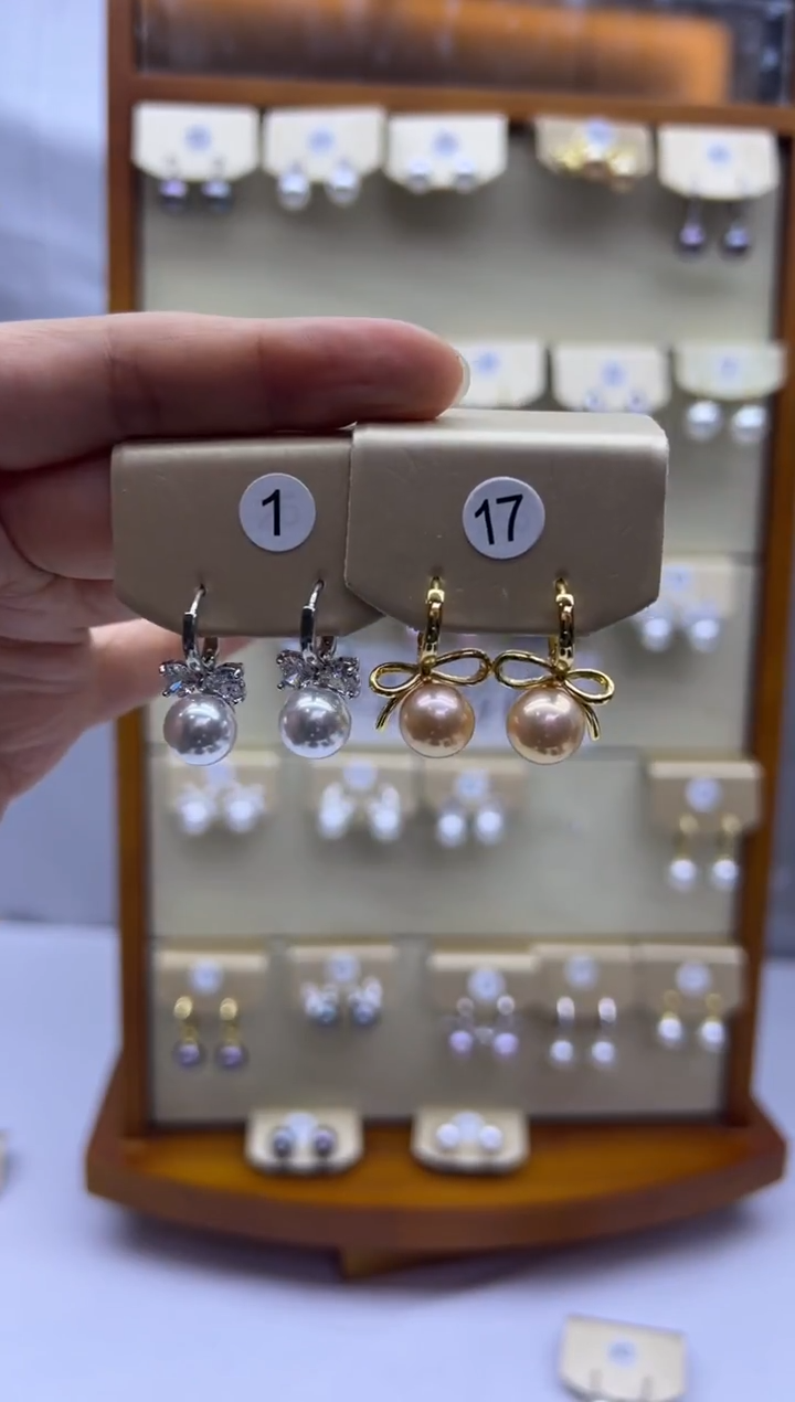 未镶嵌耳饰淡水珍珠1+17