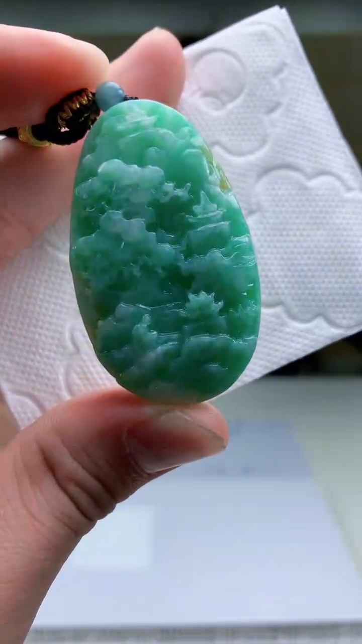 【闪购商品】定制翡翠未镶嵌4688bb-毛货挂件31