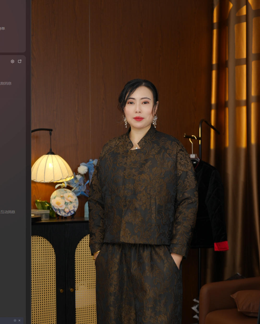 【澜冬】冬款高定加厚浮雕花复古网红新中式长袖外套秋冬上衣气质