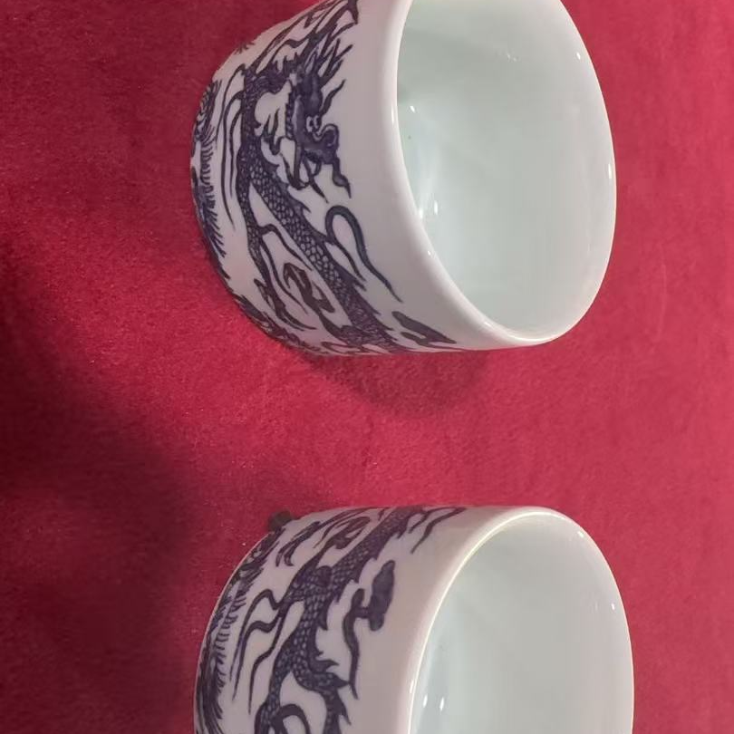 龙纹陶瓷主对杯人杯