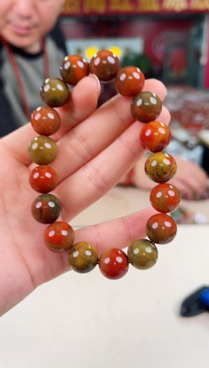 未镶嵌大山包包浆手串12+南红玛瑙随**看（多样式发其一）