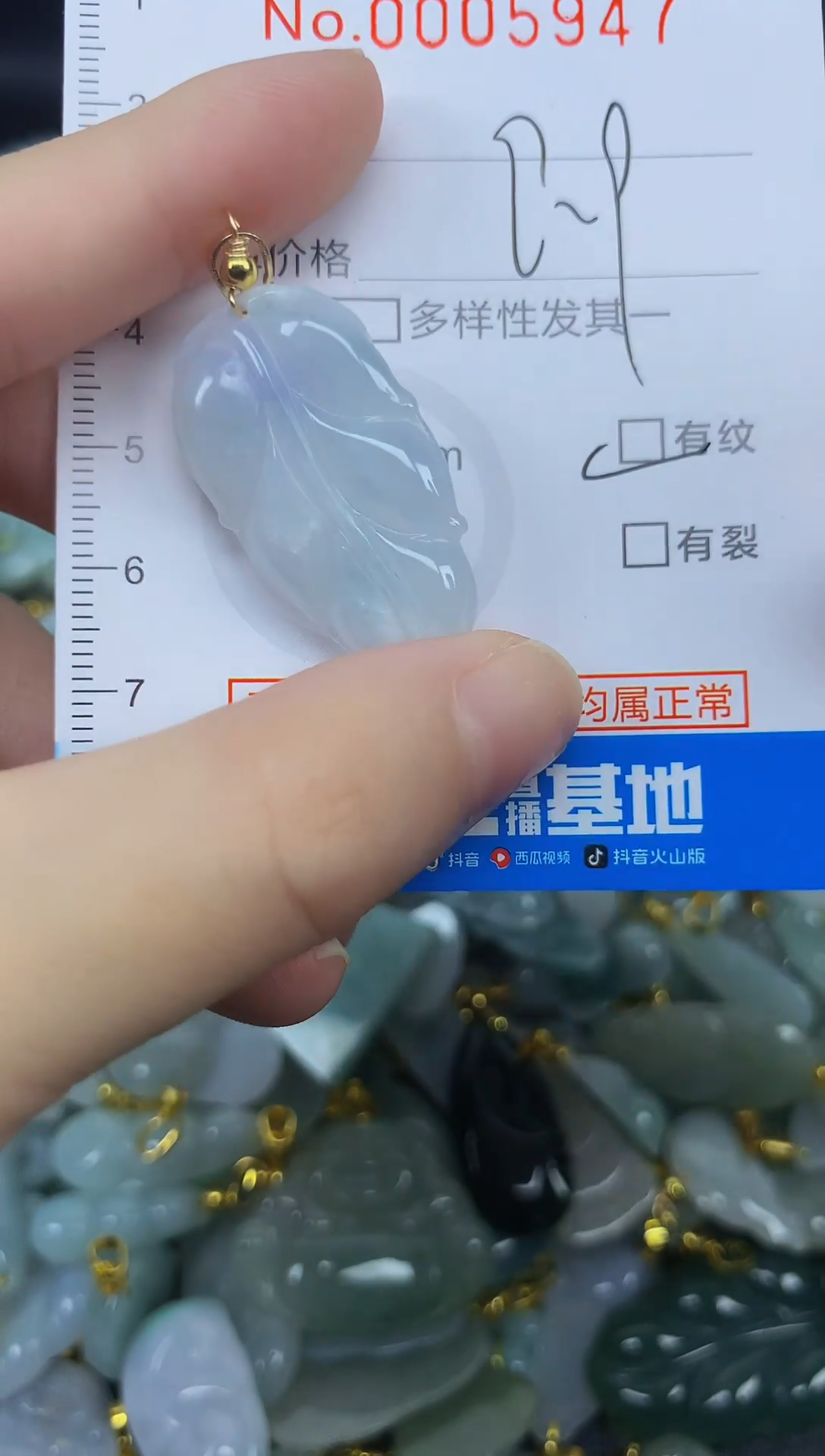 颈饰未镶嵌翡翠净货挂件-5947