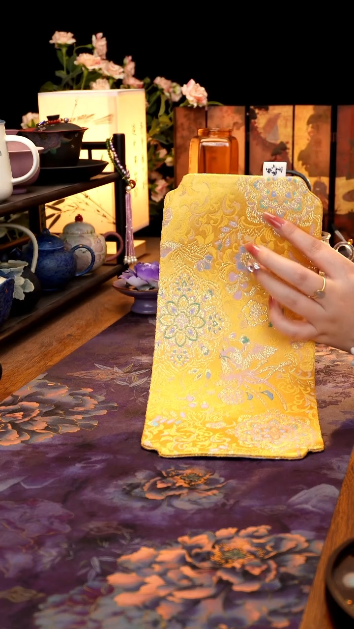 黄色凤凰牡丹小茶席····