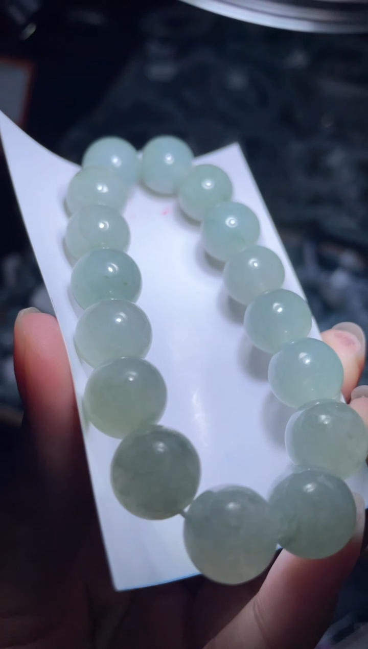 未镶嵌定制翡翠天然缅甸翡翠手串9