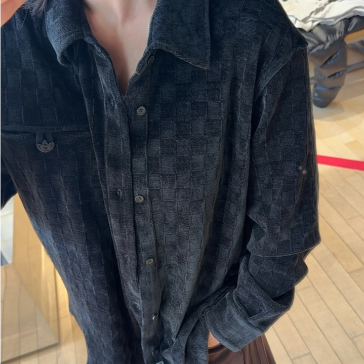 Adidas 新年款时尚气质秋冬男女同款衬衫 KU5615预全