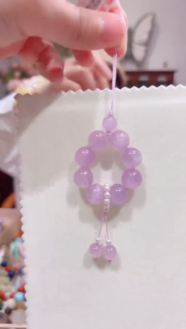 【闪购商品】锂辉石手机挂未镶嵌特级全净体冰浓紫11.1咪