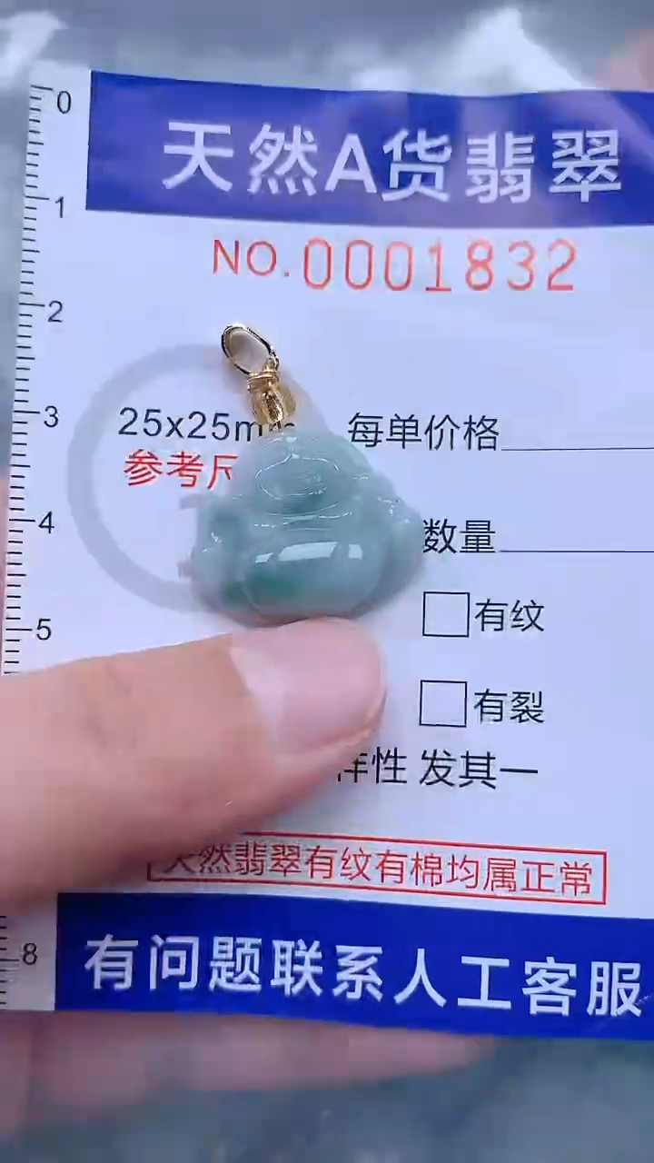 翡翠未镶嵌吊坠(不含链)1