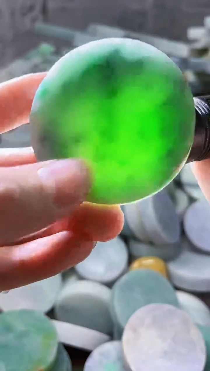 裸石翡翠天然翡翠A货古 南 021