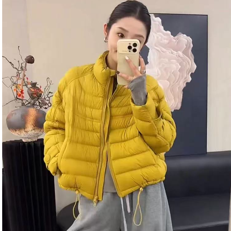 立领短款排骨棉服外套女2025冬季新款小个子休闲轻薄上衣
