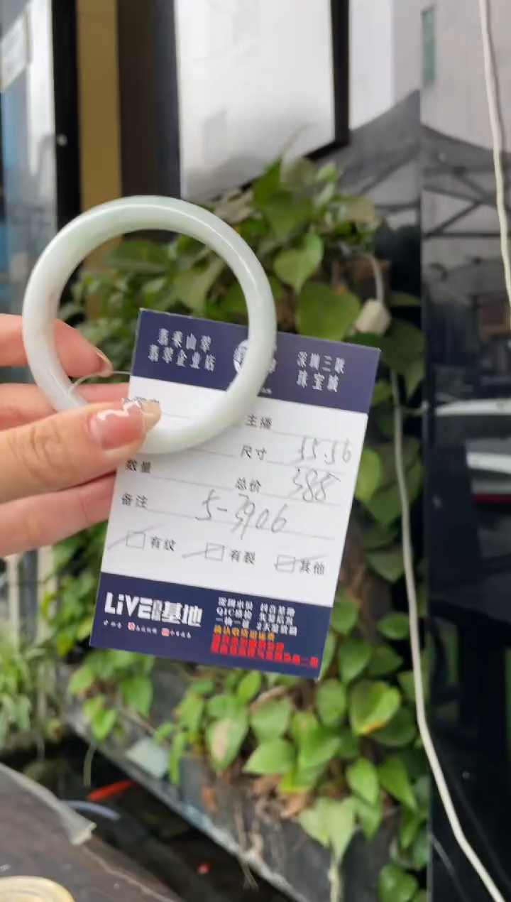 【闪购商品】翡翠手镯未镶嵌J 55 正圈-5 3906