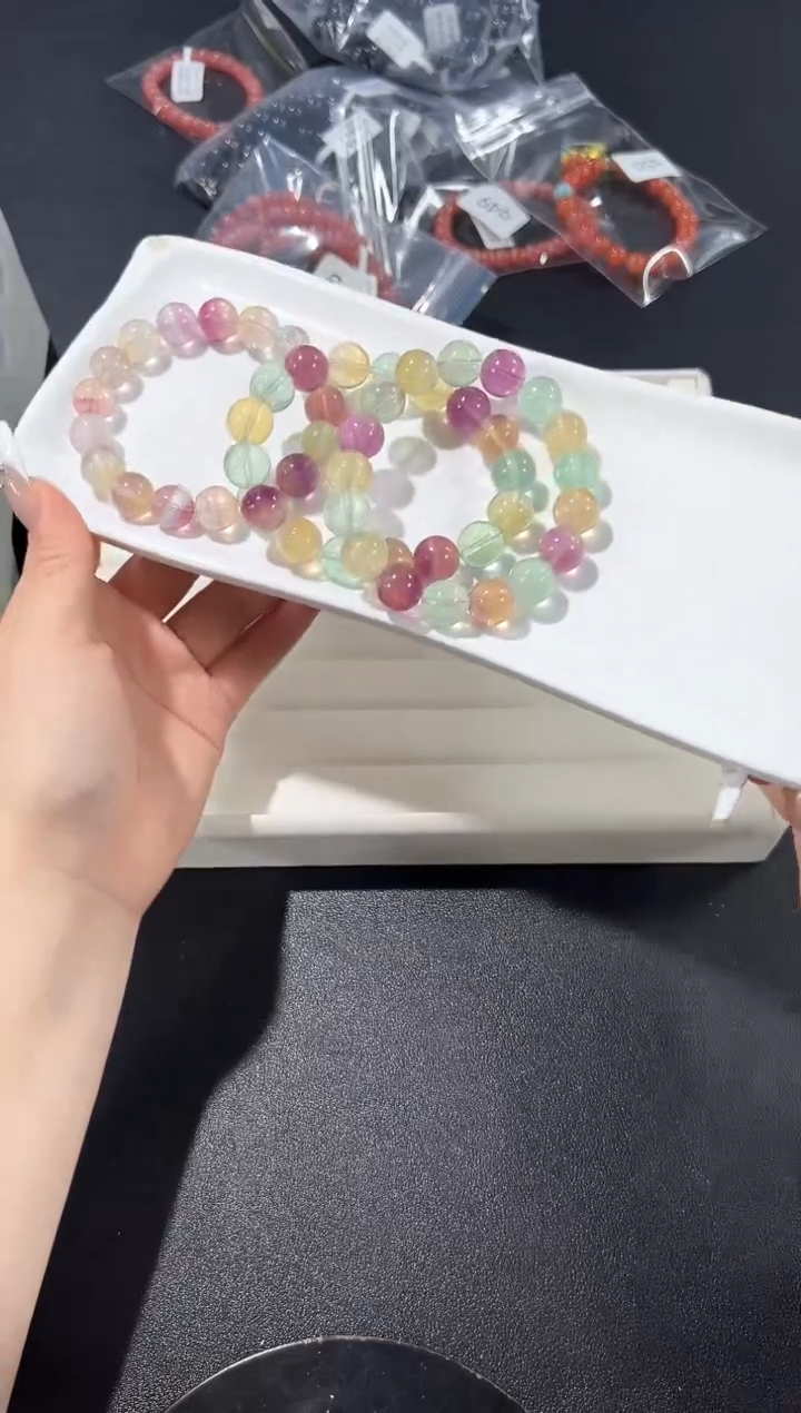 未镶嵌手串萤石53q多样性发其一【1条】默认微瑕12mm