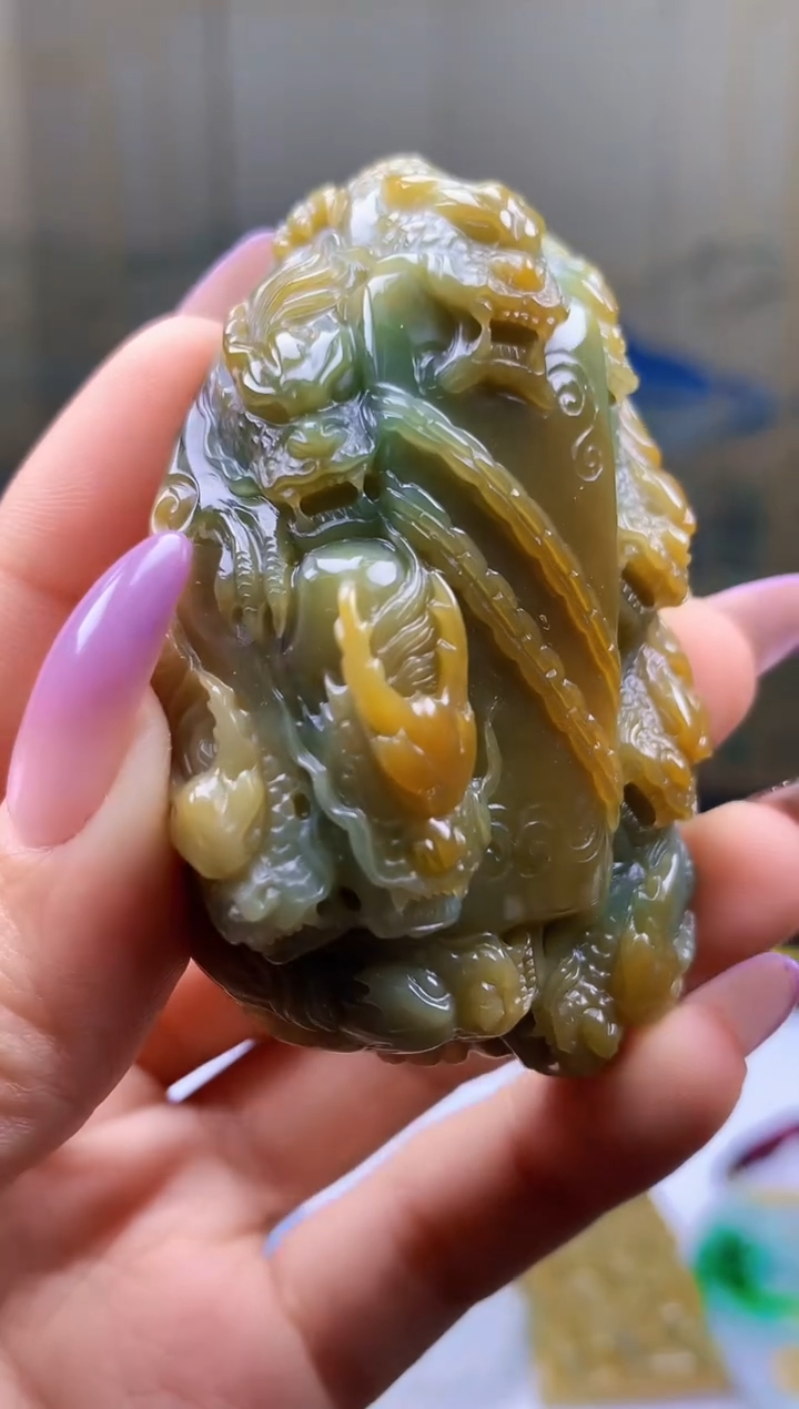 【闪购商品】定制翡翠未镶嵌4902ty-毛货挂件85