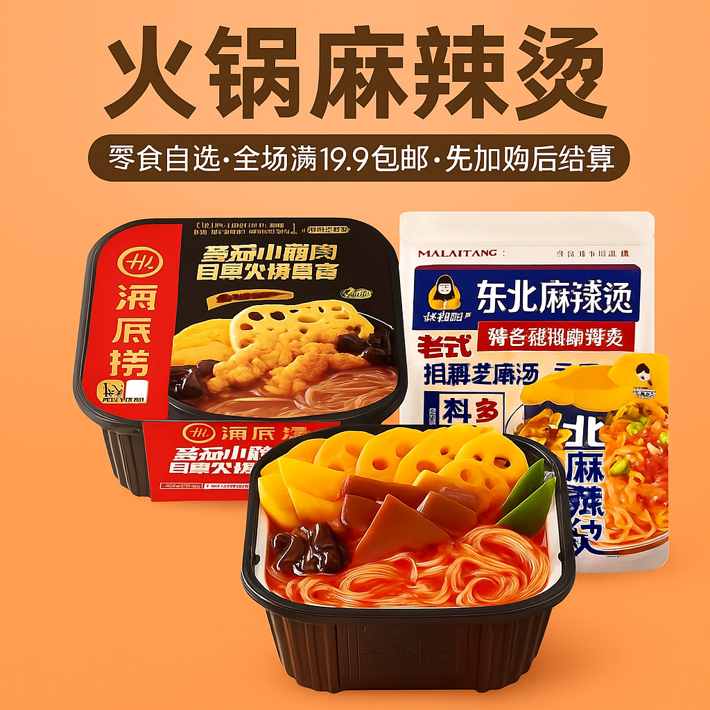 方便速食一火锅麻辣烫-小乖熊零食自选全场满19.9包邮