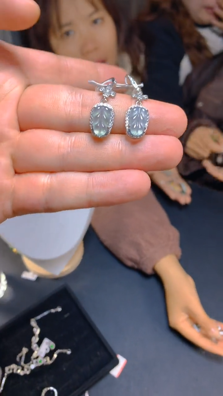 【闪购商品】翡翠耳饰未镶嵌1034954968多样性发一